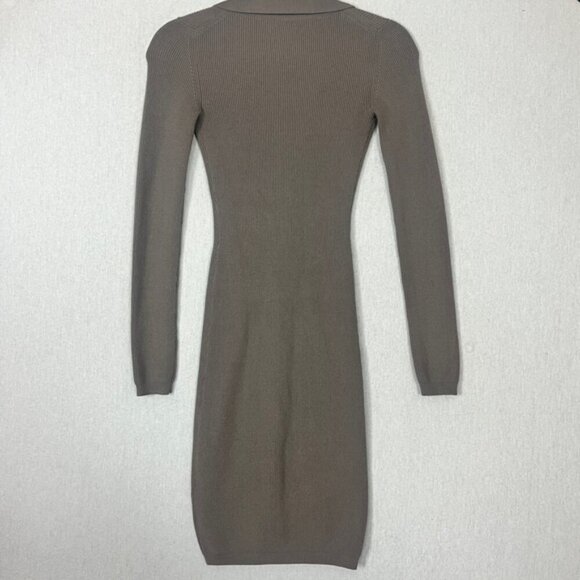 Wilfred Aritzia Cove ribbed collar button up sweater dress Sz 2XS - Picture 2 of 13